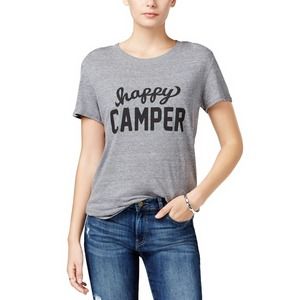 Sub-Urban RIOT Happy Camper Gray Short Sleeve T